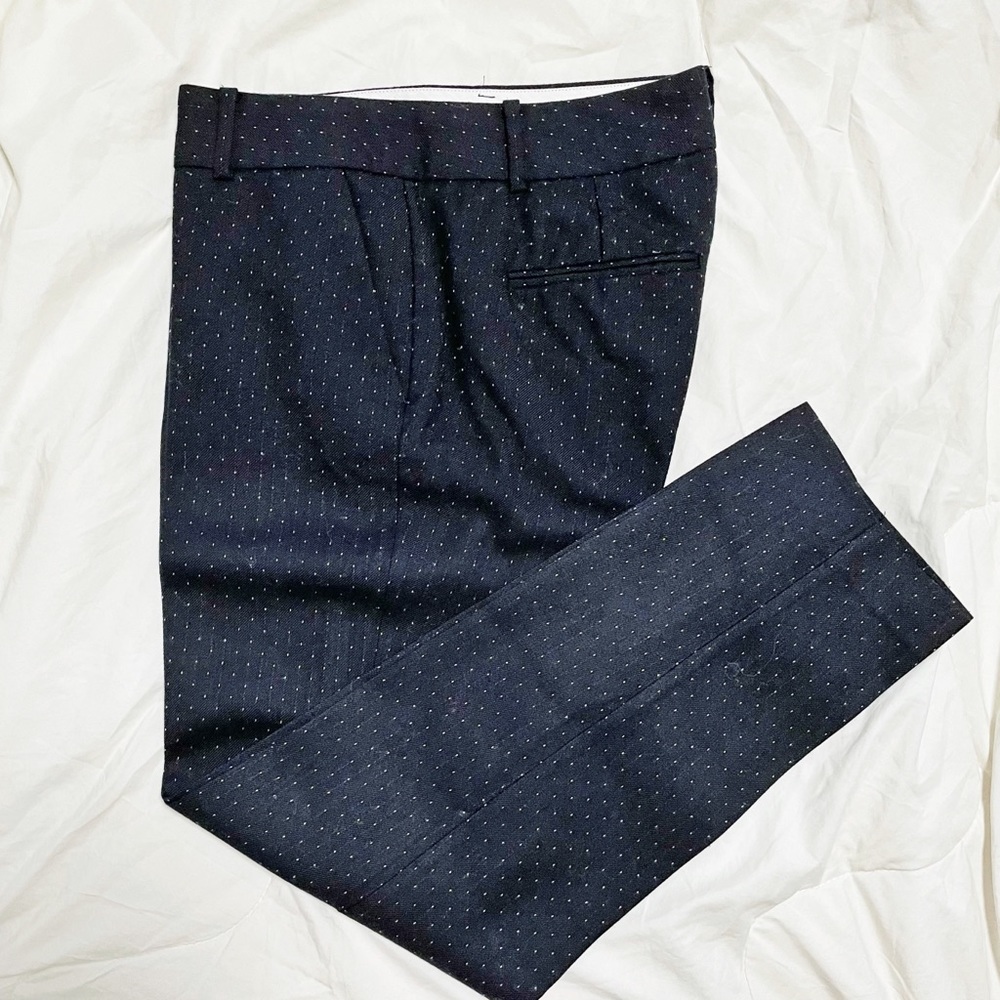 Ann Taylor Wool Blend Ankle Polka Dot Dress Pant